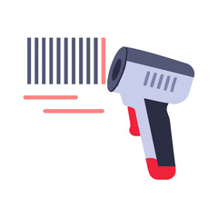 Barcode with scanner line Material SVG Icon
