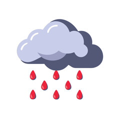 Cloud with rain Material SVG Icon