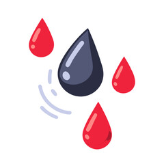 Raindrop falling Material SVG Icon