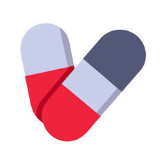 Pill capsule split in two Material SVG Icon