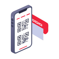 Receipt with QR code Material SVG Icon