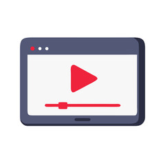 Play button on screen Material SVG Icon