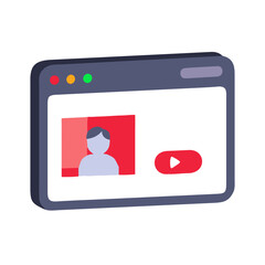 Video call window Material SVG Icon