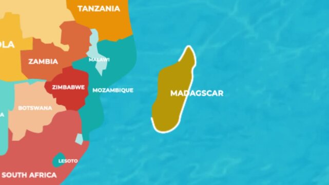 Madagascar Map Animation With Cartoonish Style.mp4