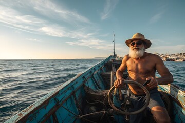 Fishing boat coming back in from the ocean
