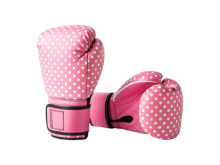 Cute Boxing Gloves with White Dots – Feminine Fitness Accessory Illustration
