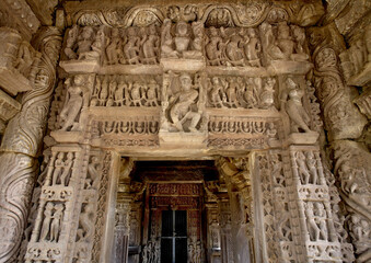 detail of the facade of temple