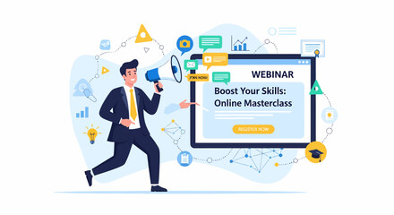 Promoting Online Webinar Masterclass For Business Growth Strategies