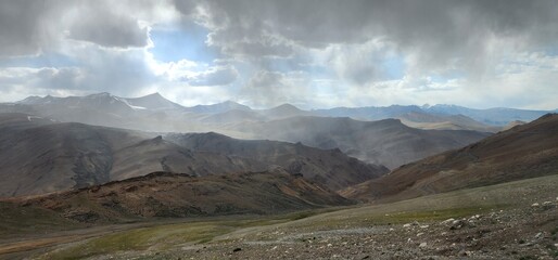 mountain landscape with clouds