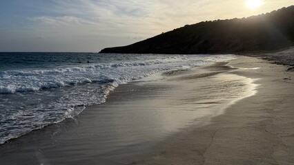 Sunset Waves on Saline Beach, Saint-Barthélemy