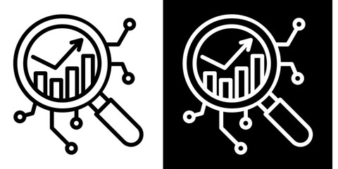 Ai-Powered Market Research   Icon Set White Style Collection