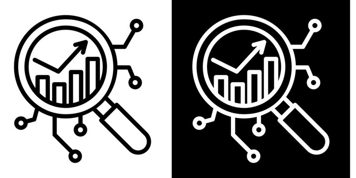 Ai-Powered Market Research   Icon Set White Style Collection