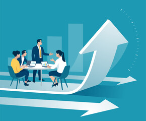 Plan, goal and successful business strategy. Vector illustration.
