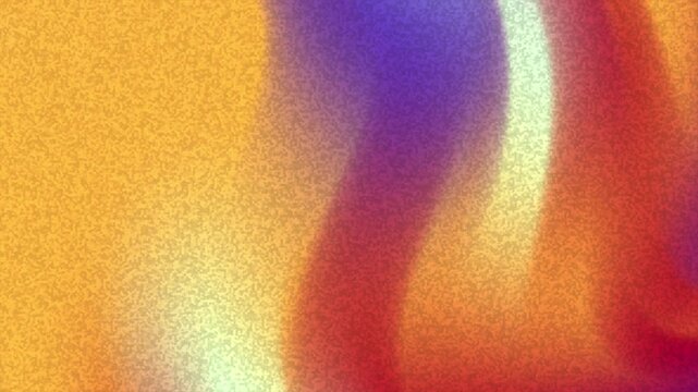 Abstract swirling gradient of warm colors with a grainy texture, motion texture noise background.