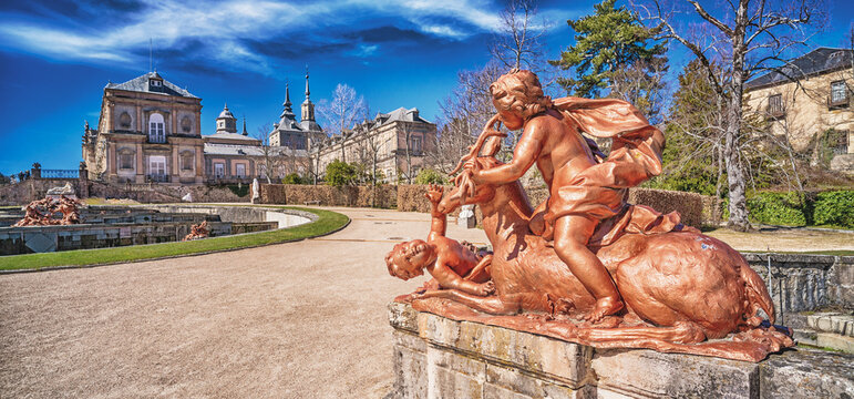Royal Palace of La Granja de San Ildefonso, Spanish Cultural Heritage, Real Sitio de San Ildefonso, Segovia, Castilla y Le&oacute;n, Spain, Europe
