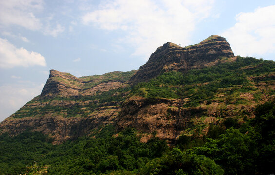 mountain landscape with blue sky
