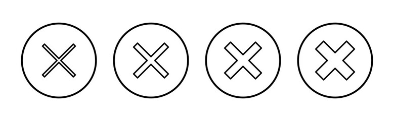 Obraz premium Close icon vector. Delete sign and symbol. cross sign