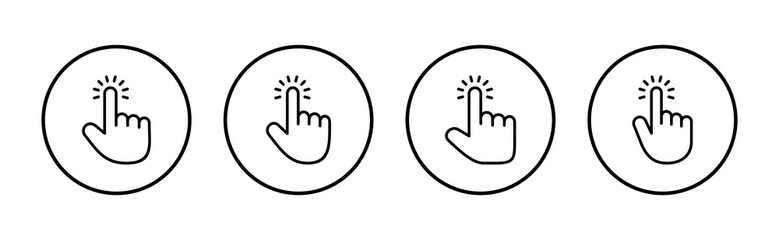 Fototapeta premium Hand cursor icon vector. cursor sign and symbol. hand cursor icon clik