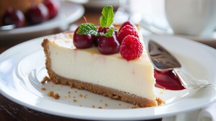 Fresh and delicious food displayed on a clean plate, including colorful vegetables, tender meat, and ripe fruits. The appetizing food is arranged neatly, highlighting its freshness, taste