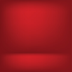 Plain red gradient background with a subtle floor creating a studio like effect for product placement