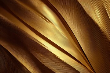 Abstract texture features parallel, curving, ridged surfaces reflecting warm, luminous light