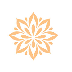  Abstract floral golden flower logo