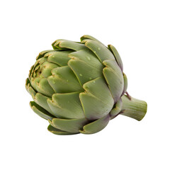 Obraz premium Whole fresh raw artichoke or freshly harvested artichoke isolated.