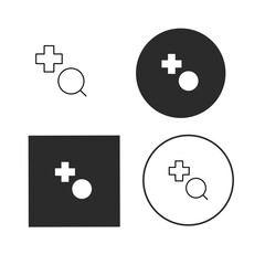Medical cross and circle icon set collection of healthcare and medicine symbols vector illustration of medical concept