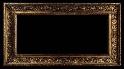 baroque. Ornate golden frame on dark velvet, showcasing intricate baroque details and luxurious texture. event programs, museum guides, designed for cultural heritage projects and event programs.