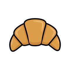Croissant bakery food vector icon