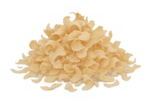 Dry cornflakes pile. A crisp and golden cereal, perfect for a quick, healthy breakfast meal. Transparent background