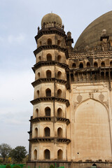 the tower of the ancient mosque in india © abc foto