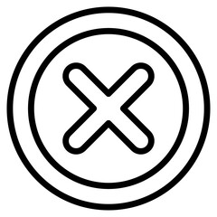 Cross Mark  Icon Element For Design