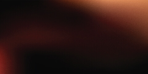 Dark red orange red grainy texture background abstract vibrant color wave shape black backdrop noisy wide banner header design