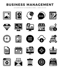 Set of Business Management Icons Lineal Filled icons collection.