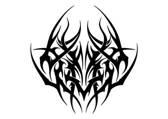 Tribal Cybersigilism Tattoo Design