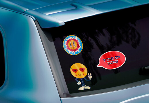 Car Stickers Mockup