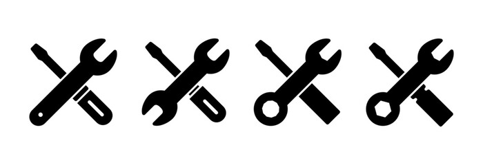 Repair tools icon vector illustration. tool sign and symbol. setting icon. Wrench and screwdriver. Service