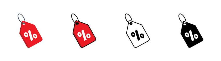 Holiday Sale Tag Vector Icons