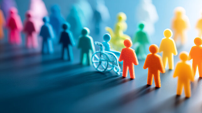 Inclusive transportation design featuring diverse use of figures representing accessibility