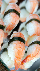 close up of a sushi on a plate