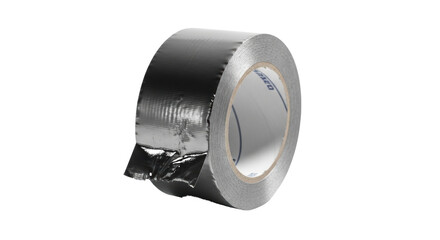 Black Duct Tape Roll Isolated on White Background adhesive isolated on a transparent background