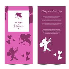 Hand-drawn Valentine&rsquo;s Day card set featuring two designs filled with romantic details