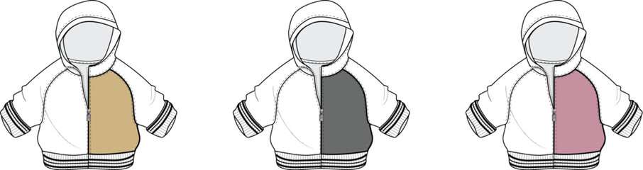 Diverse Hoodie Designs A Trio of Stylish and Customizable Sweatshirt Garments for Fashion & Apparel
