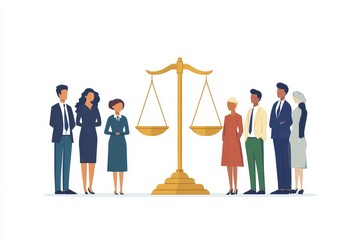 Portrait of diverse business professionals and lawyers working together in a startup or legal aid company. A collaborative and  image of teamwork, leadership, and legal expertise, Generative AI