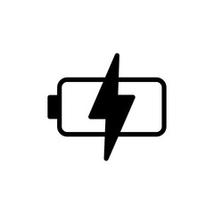 Battery icon vector for web and mobile app. battery charging sign and symbol. battery charge level