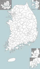 대한민국 전국 시군구 행정구역 지도 (Korea Administrative division map)