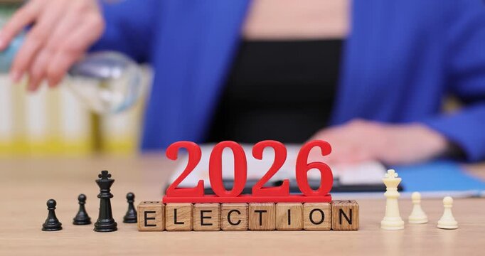 Strategy and tactics in the 2026 election with a chess theme at a bright and colorful setting