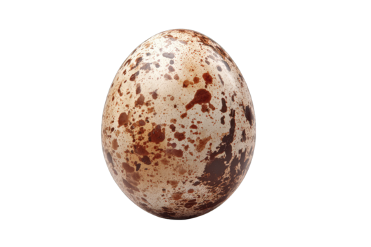 Close-up of a speckled bird egg