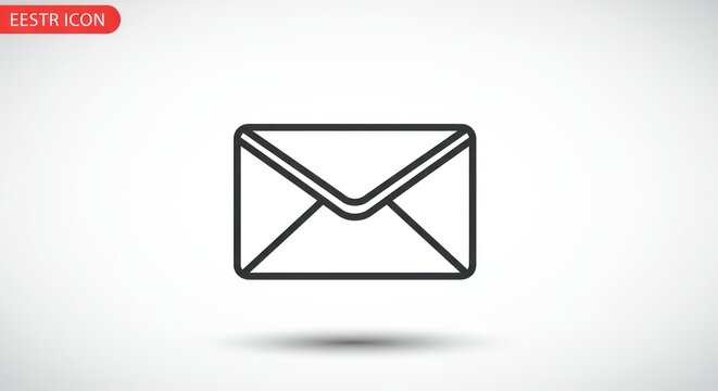 Envelope icon; vector illustration of simple mail symbol - Powered by Adobe